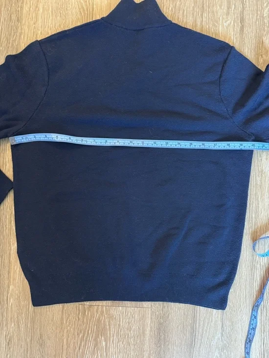 Ralph Lauren Purple Label Navy Half-Zip Wool Sweater - Picture 11 of 13